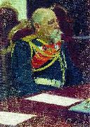 Boris Kustodiev Portrait of the Governor-General of Finland and member of State Council Nikolai Ivanovich Bobrikov. Study for the picture Formal Session of the State  oil